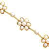 floral Victorian pearl and gold bracelet