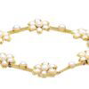 Victorian pearl and 18k gold bracelet sode view