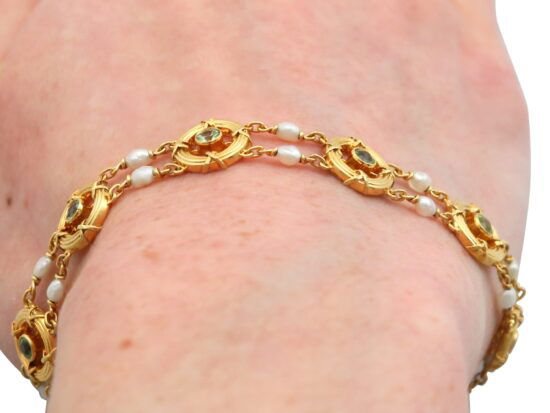 Peridot Bracelet Worn Close Up