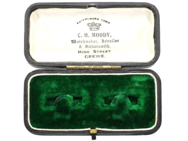 box for enamel and gold cufflinks