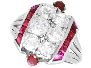 Ruby and Diamond Dress Ring in White Gold