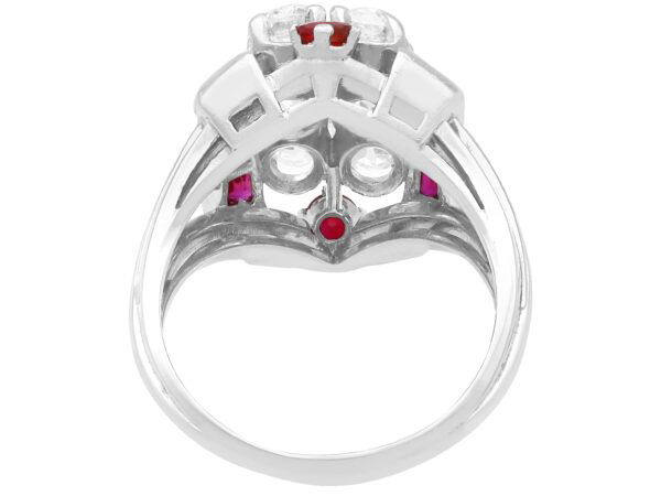 Ruby and Diamond Dress Ring in White Gold back