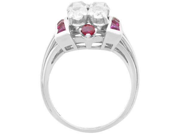Ruby and Diamond Dress Ring in White Gold