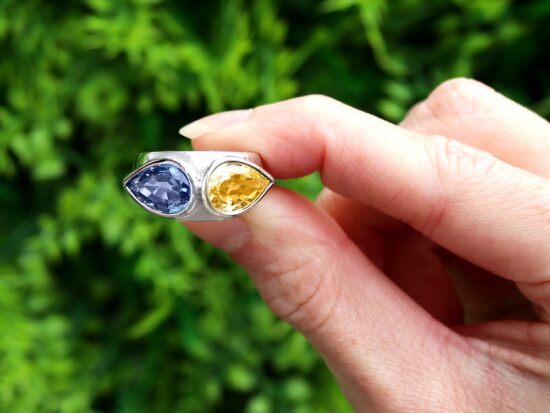 Opposing Sapphire Ring Design
