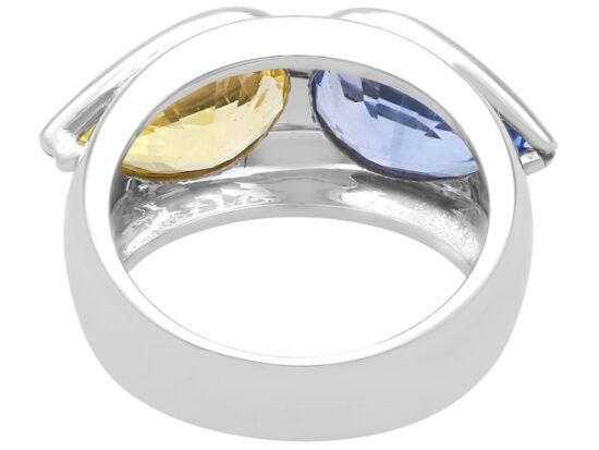 Blue Sapphire Ring Reverse Detail
