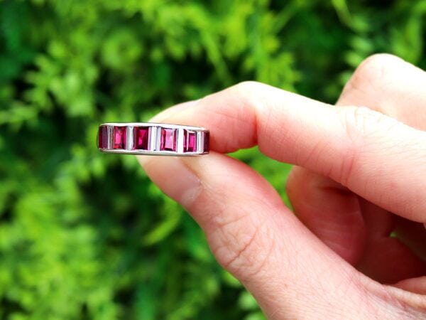 vintage ruby and diamond eternity ring outside