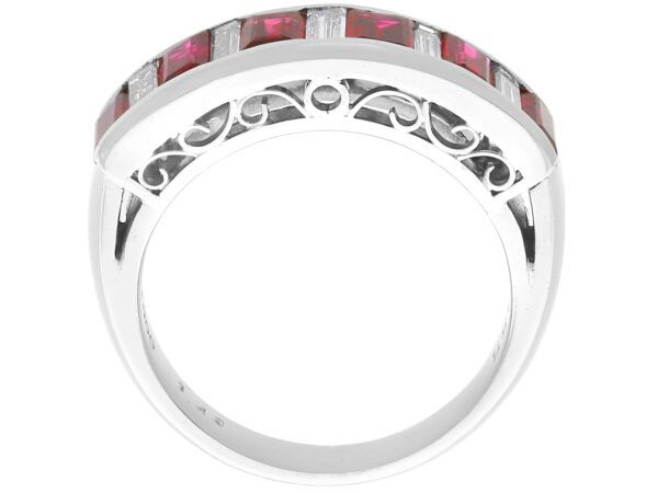platinum ruby and diamond eternity ring