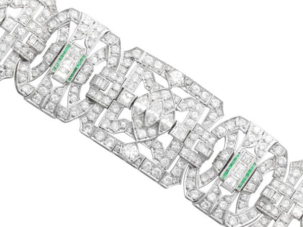 diamond Art Deco platinum bracelet