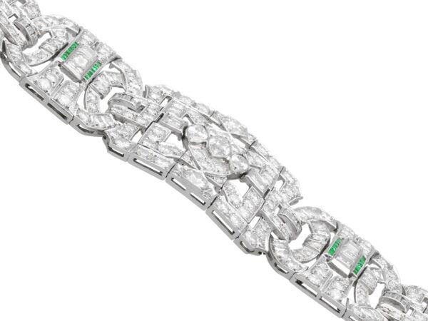Art Deco platinum bracelet with diamonds