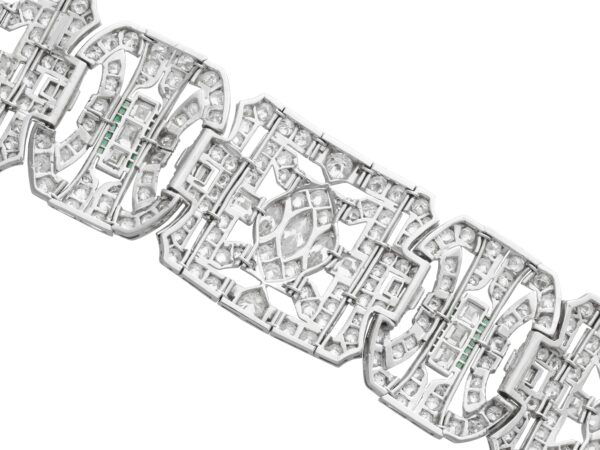 reverse of Large Art Deco Diamond bracelet