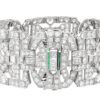 Large Art Deco Diamond bracelet clasp closed