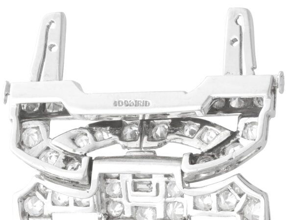 Large Art Deco Diamond bracelet hallmarks