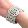 Large Art Deco Diamond bracelet on wrist