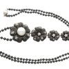 vintage black diamond and pearl pendant