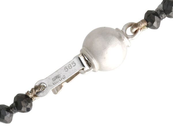 black diamond and pearl pendant clasp