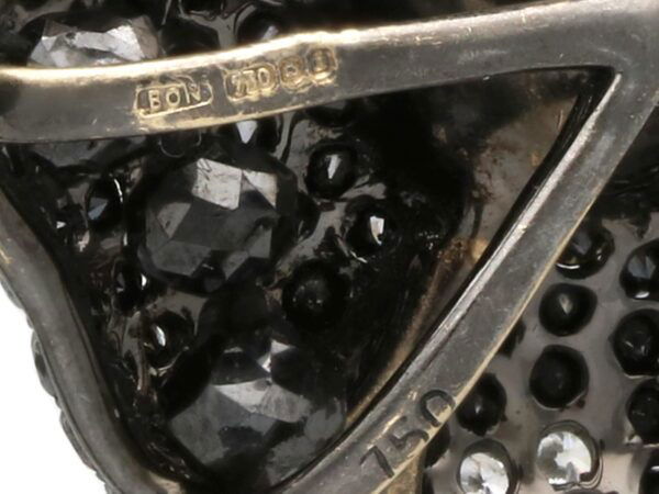 black diamond and pearl pendant hallmarks