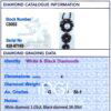 black diamond and pearl pendant grading card