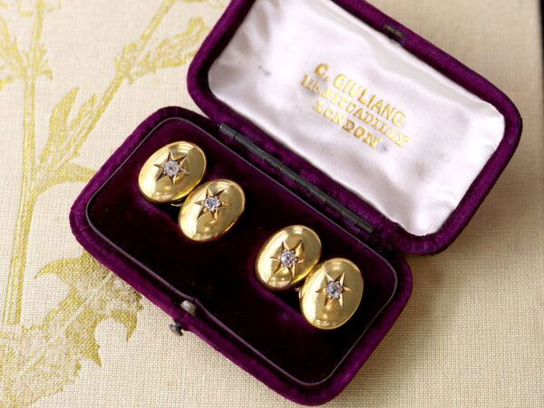 pair of Victorian diamond cufflinks