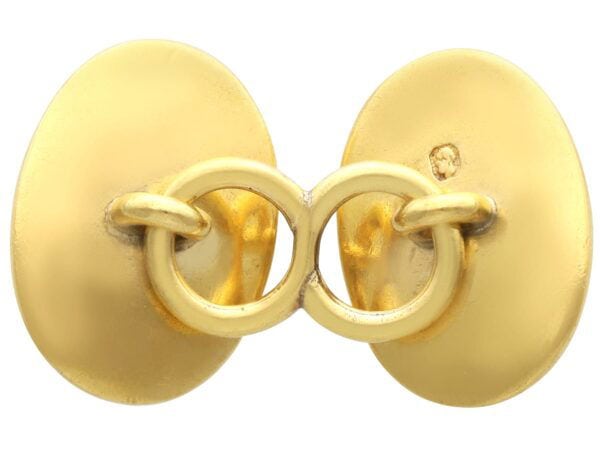 Victorian Diamond Gold Cufflinks reverse