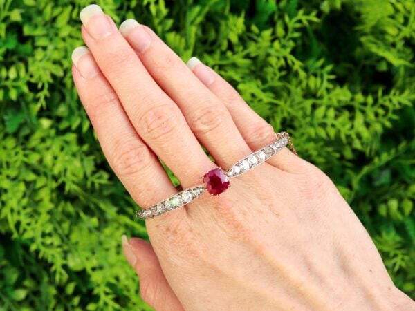 Antique Ruby Bracelet Outdoor Shot