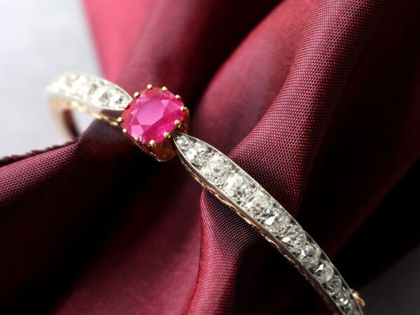 Victorian Rose Gold Ruby Bracelet