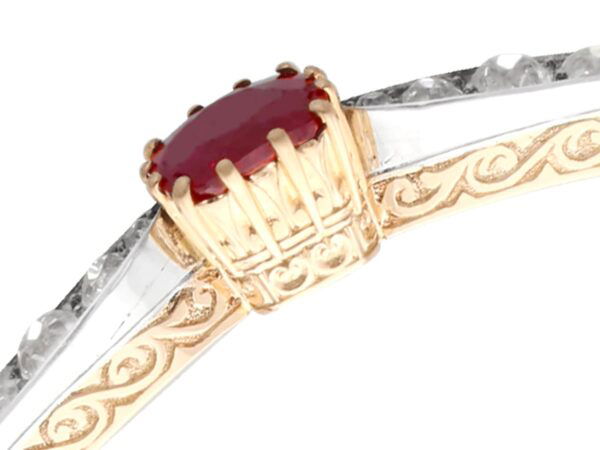 Rose Gold Ruby Diamond Close-Up