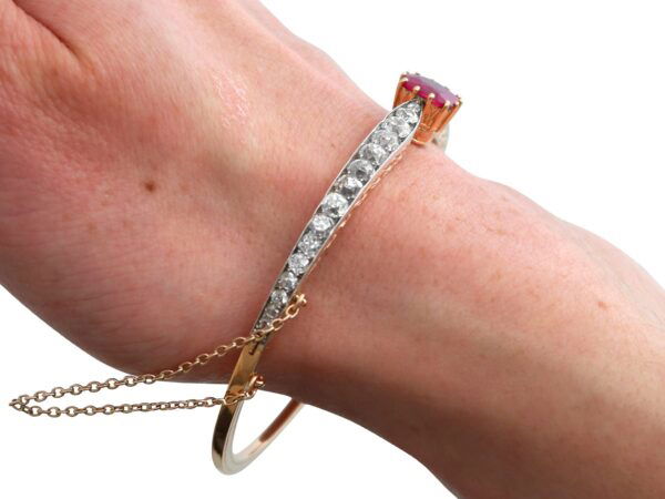 Rose Gold Ruby Bracelet Wearing