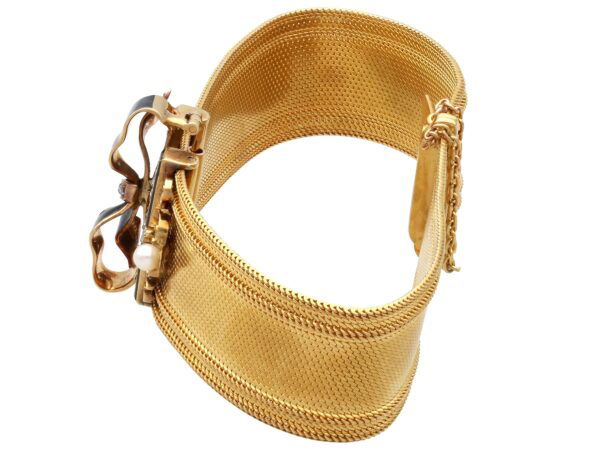 Sideways Victorian Gold Bracelet