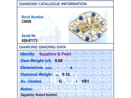 IDGL Gemstone Grading Card Included