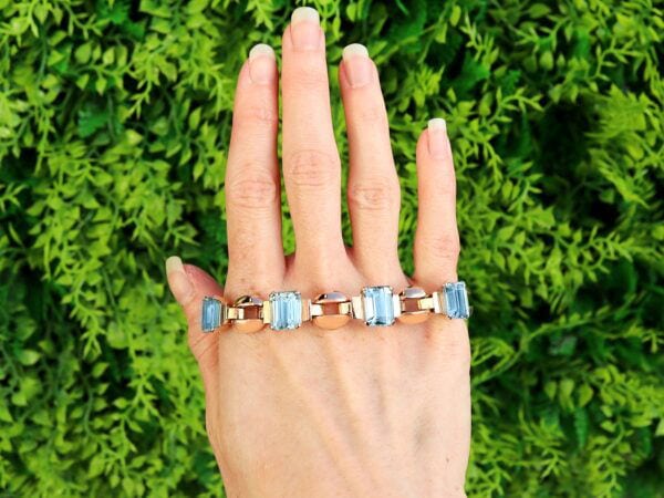 Antique Aquamarine Bracelet Outdoor Shot