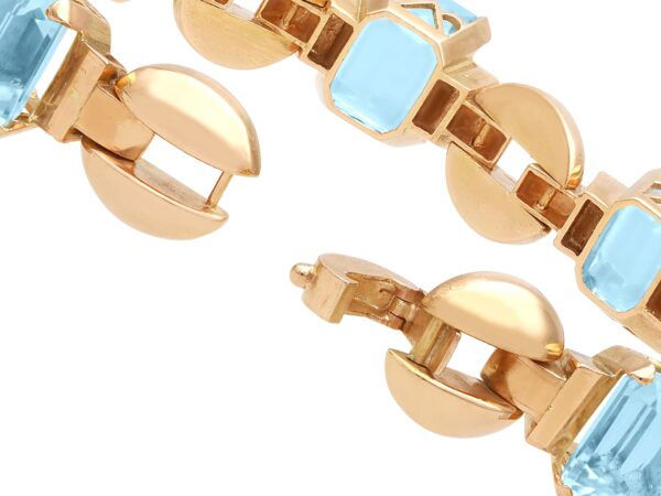 Aquamarine Bracelet Clasp Open
