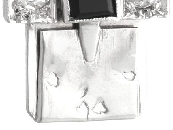 Antique Diamond and Onyx Bracelet Hallmarks