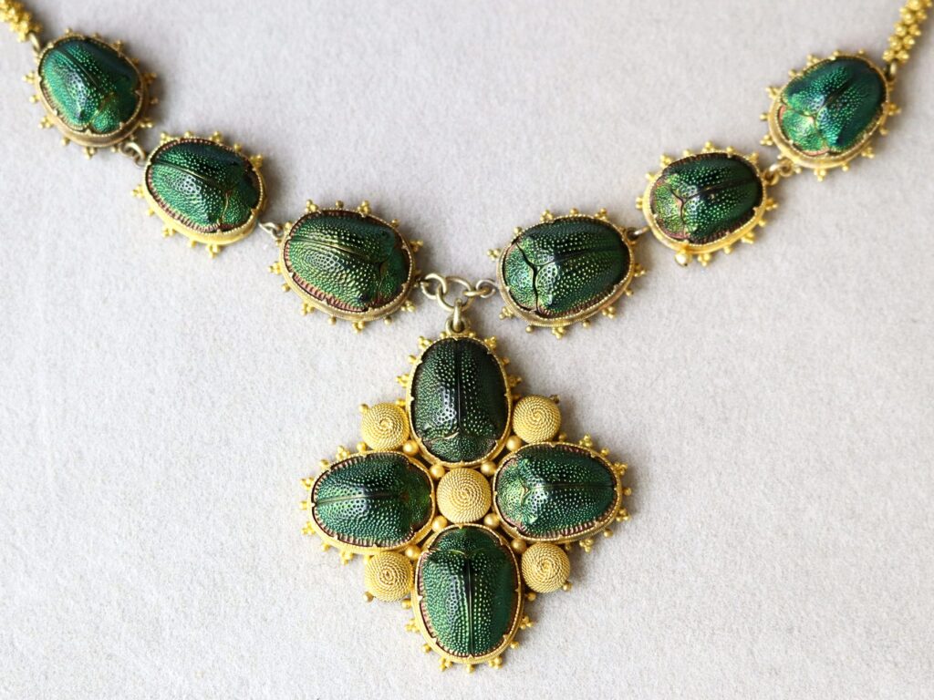 sarab beetle necklace