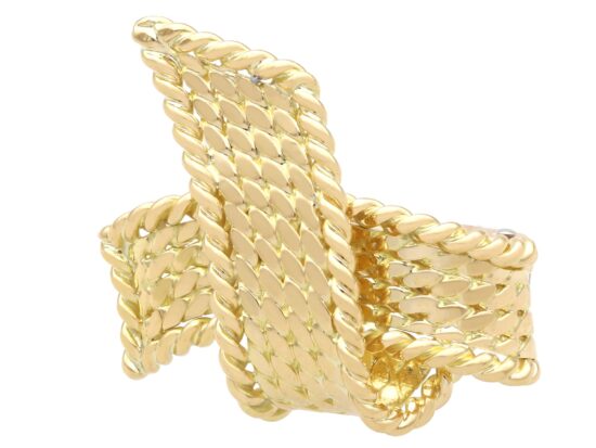 Vintage Gold Clip Earrings Detail