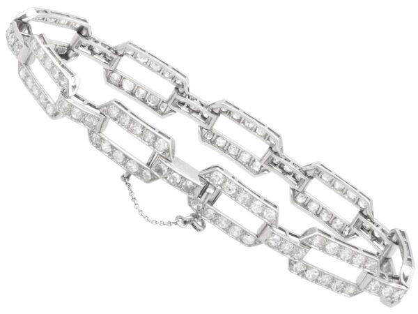 Diamond Platinum Bracelet Closed Fastening