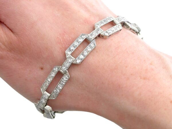 Diamond Bracelet Close Up On Wrist
