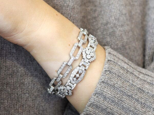 art deco diamond bracelets