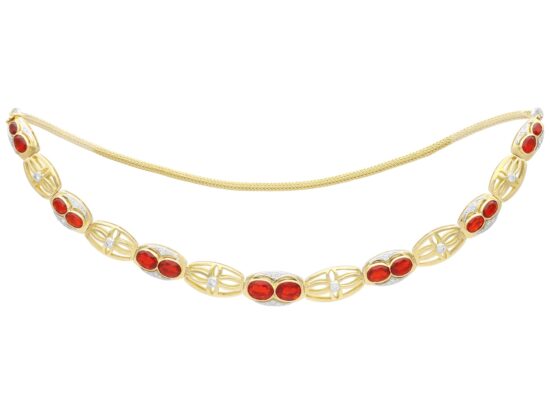 Fire Opal Necklace Front