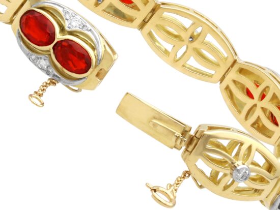 Fire Opal Bracelet Open