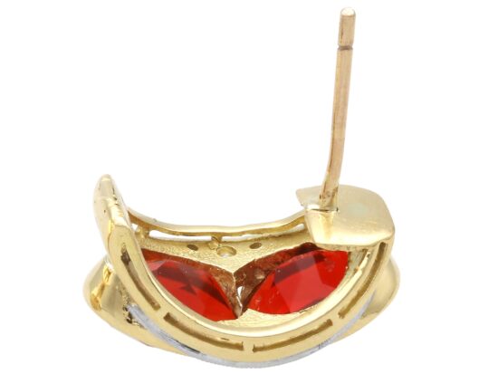 Yellow Gold Earring Close Up Reverse