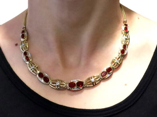Fire Opal Necklace Styling Shot