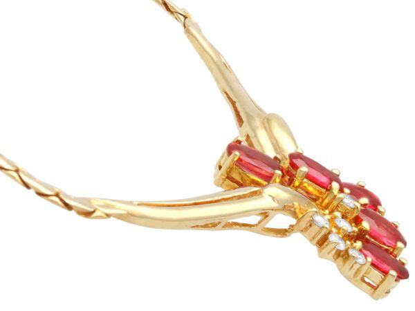 Vintage Ruby Necklace in 18k Yellow Gold