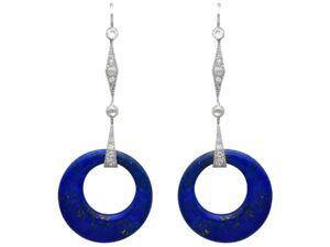 antique lapis lazuli drop earrings