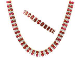 Vintage Ruby Jewellery Set