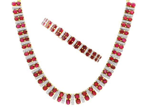 Vintage Ruby Jewellery Set