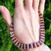 Vintage Ruby Jewellery Set necklace outside