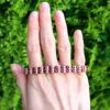 Vintage Ruby Jewellery Set bracelet outside
