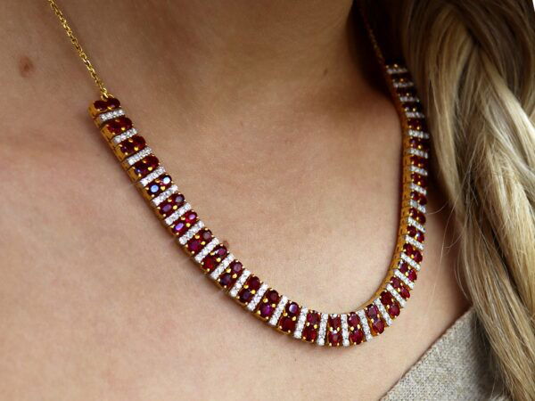 Vintage Ruby Jewellery Set necklace