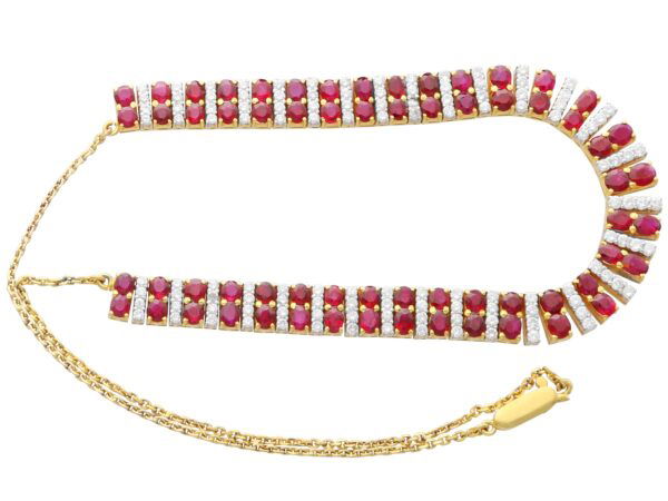 vintage Ruby Necklace in gold