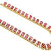 side view Ruby and diamond necklace